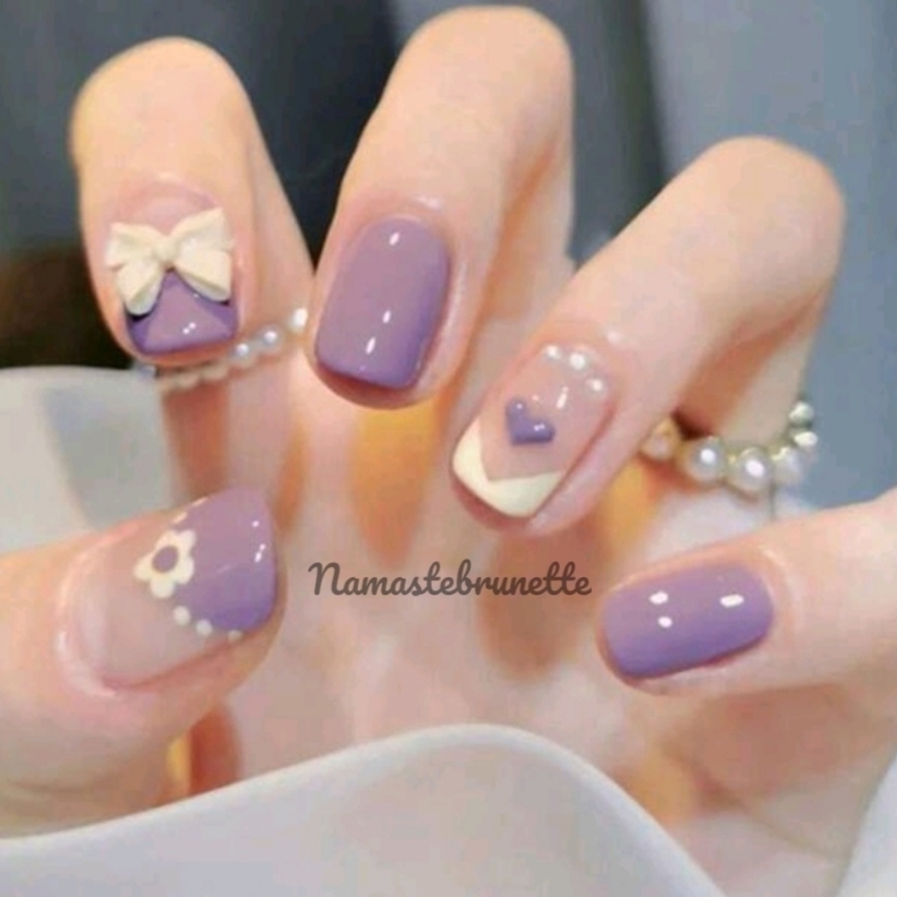 2/$16 3D Pearls, Hearts, & Bows Press on Nails